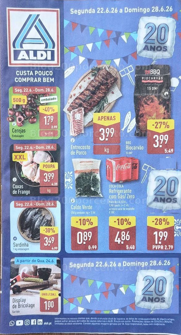 Antevisão Folheto ALDI Promoções de 22 a 28 junho